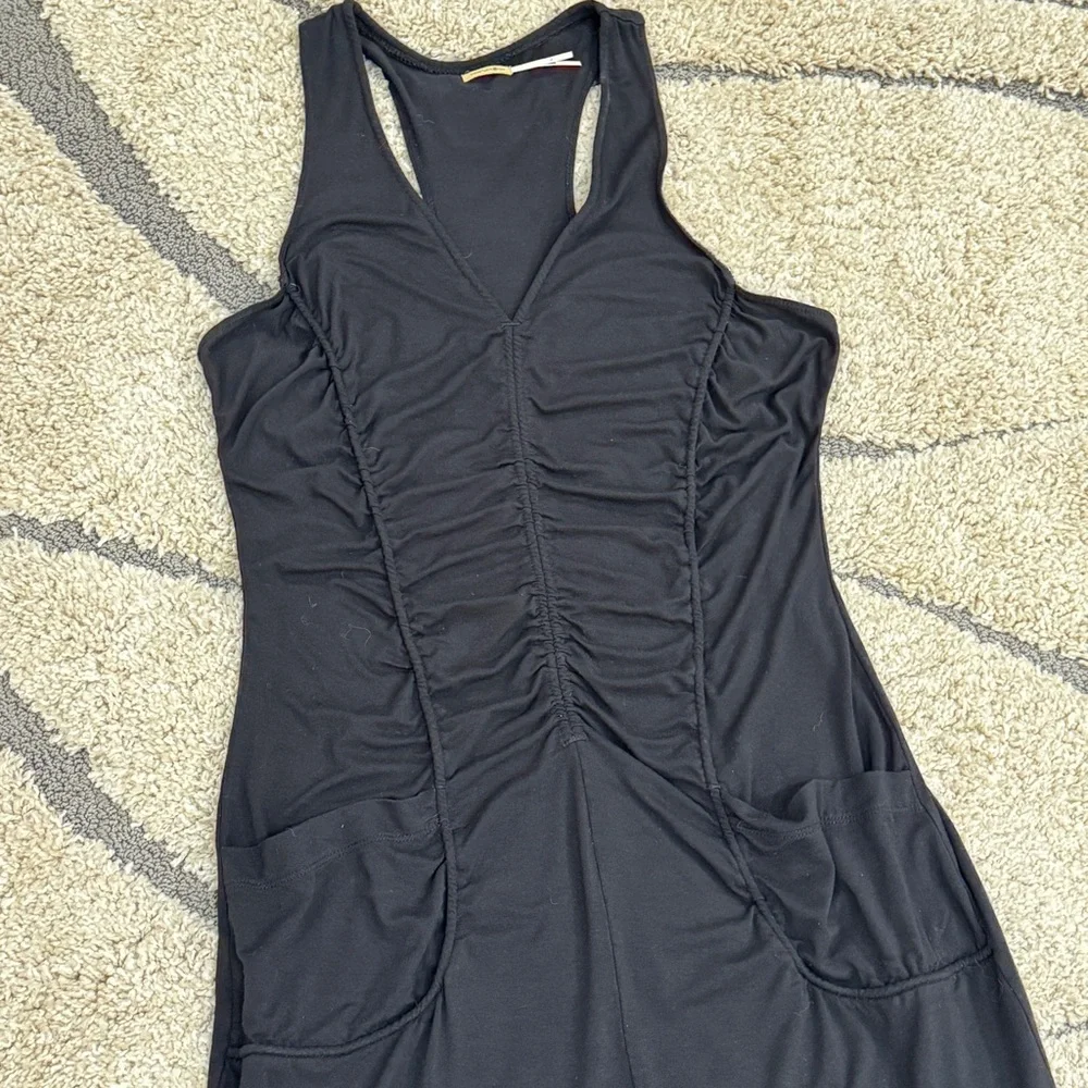 Max Studio Black Racerback Ruched Dress - Picture 3 of 4